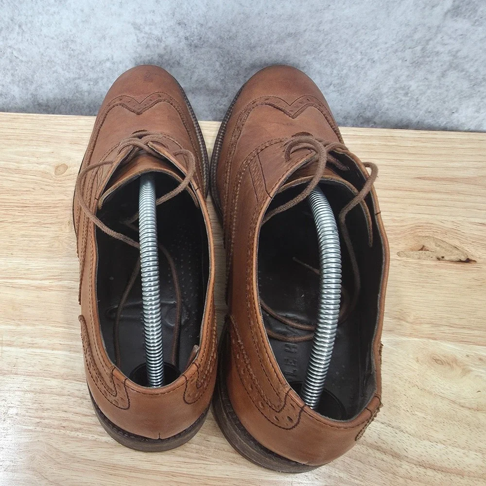 Cole Haan Williams Derby Shoes Mens 10.5 Tan Leather Wingtip‎ Brogue Oxford